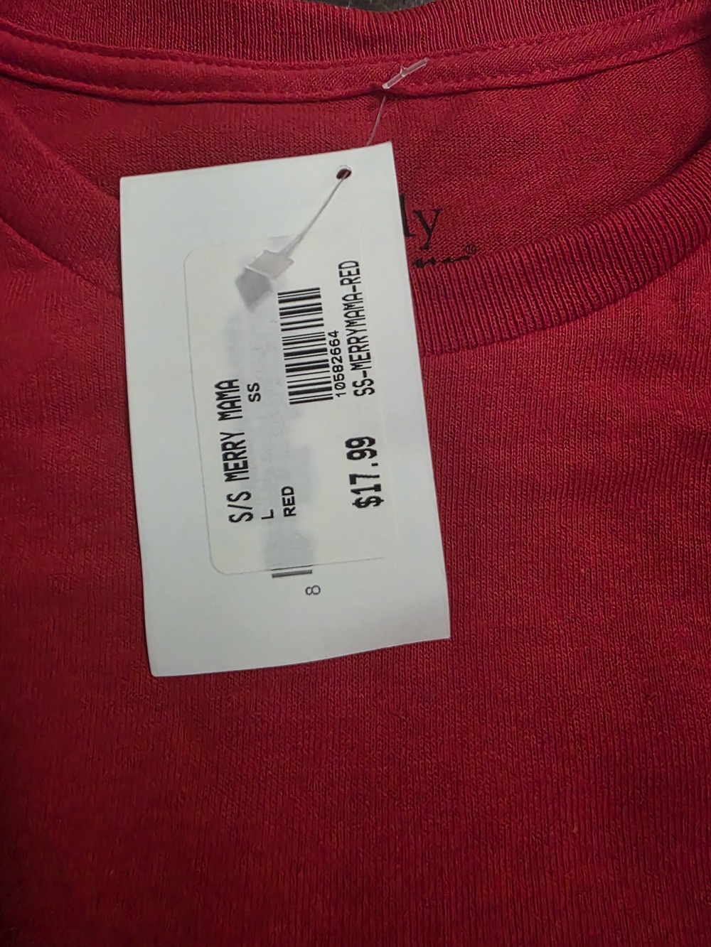 Simply Southern Red Merry Mama Plaid Santa Graphic Tee - Picture 3 of 3